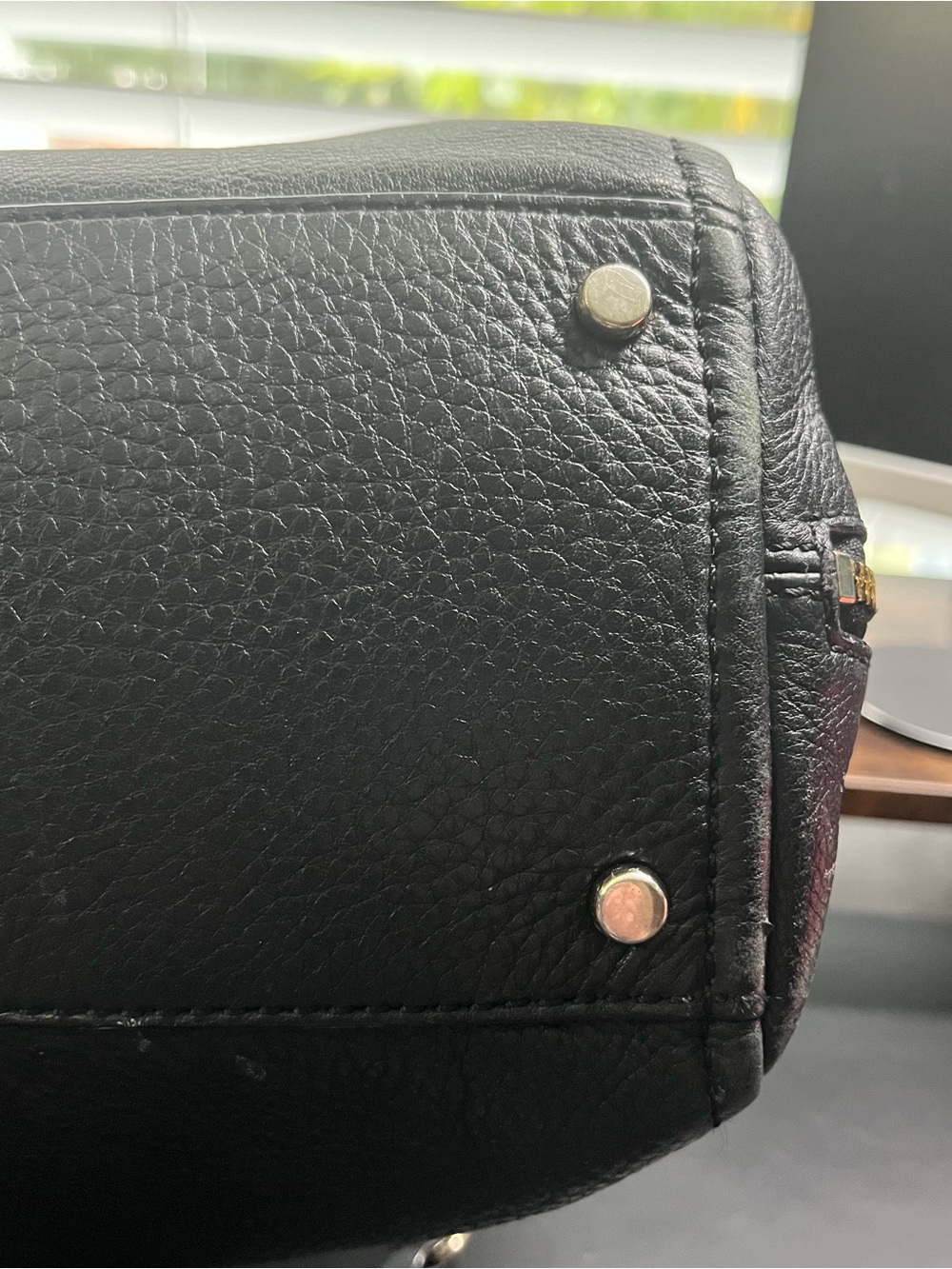 kate spade Cobble Hill Andee Chain-Handle Black Leather Shoulder Tote - Picture 7 of 14